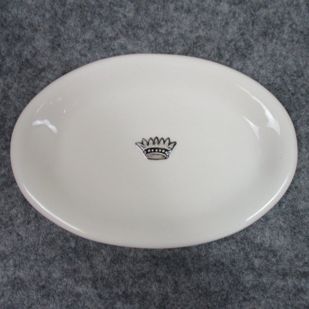 Rae Dunn Crown Line Oval Saucer Tray